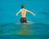 Ruth Bussmann, "Geschwister IV", 2006, Öl auf Hartfaser