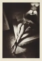Jeanloup Sieff, Nu sur un Lit, 1976, Irisdruck auf Bütten