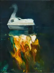 Yongchul Kim, Spiegelung, 2023, Öl auf Leinwand