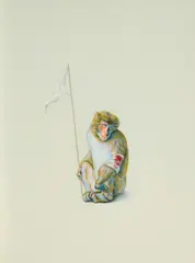 Joe Biel, "Monkey (Flag)", 2009, Wasser- und Latexfarbe auf Holz