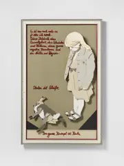 "Sterben" by Thorsten Passfeld, 2010, Holzrelief, farbig gefasst, sold Jun 2024