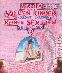 Paule Hammer, Warum sollen Kinder keinen Sex sehen? + "Fragen zur Scham", 2011, Acryl auf Leinwand