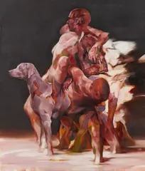 "Wanderer" by Yongchul Kim, 2020, Öl auf Leinwand, sold Jun 2024