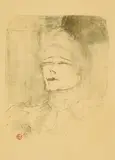 Jeanne Granier (Aus: Portraits d'Acteurs et d'Actrices, Treize Lithographies) by Henri de Toulouse-Lautrec, 1898/1901, Lithografie auf Velin, sold Jan 2025