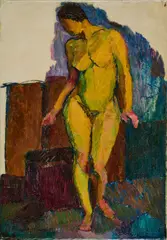 Bruno Krauskopf, Frauenakt, Ca. 1910, Öl auf Leinwand