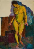 Bruno Krauskopf, Frauenakt, Ca. 1910, Öl auf Leinwand