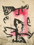 Joan Miró, Rupestres IX, 1979, Farbradierung auf Arches (Wasserzeichen)