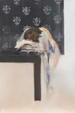 Regina Nieke, Ohne Titel (Kreuzigung. Schlaf der Vernunft), 2010, Acryl und Sprühfarbe auf Leinwand