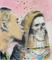 Tanja Selzer, "Kuss", 2013, Öl auf Leinwand