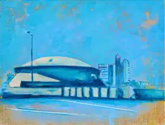 Willem Julius Müller, "Stadion", 2009, Öl auf Leinwand
