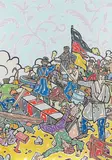Moritz Götze, "Barrikatenkampf in Berlin am 18. März 1848 nach C. Becker", 2004, Acryl auf Leinwand