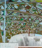 Jan Muche, "Brücke-Informell", 2012, Acryl und Tinte auf Leinwand