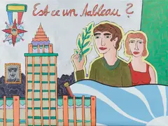 Moritz Götze, Est ce un tableau?, 1998, Öl auf Leinwand