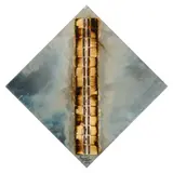 Bernard Aubertin, Ohne Titel, 2009/11, Abgebrannte Streichholzheftchen auf Aluminium. In Objektkasten