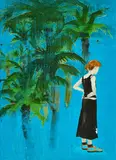 Eva Grün, "Fototapetenkurzurlaub", 2004, Mischtechnik auf Leinwand