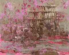 "Riot of Silence" by Sándor Szász, 2015, Öl auf Leinwand, sold Mar 2024