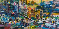 Andrej Wolff, "Loreley", 2014, Mischtechnik auf Leinwand