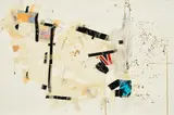 Pete Doherty, Blood Painting, 2010, Mischtechnik und Collage auf Leinwand