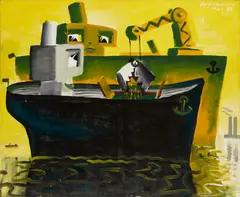 Peter Angermann, Ohne Titel, 1982, Öl auf Leinwand