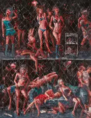 Gaged by Tu Hongtao, 2007, Öl auf Leinwand, sold Jun 2024