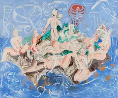 Stefan Szczesny, Insel der Liebe, 1982/83, Öl auf Leinwand