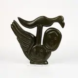 Josiah Manzi, Lovers Protected By Bird Spirit, 2001, Serpentin, patiniert