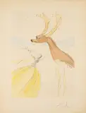Naphtali (Levi) (Aus: The Twelve Tribes of Israel) by Salvador Dalí, 1973, Farbradierung mit Pochoir auf Arches (Wasserzeichen), sold Apr 2024