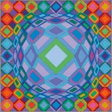 Victor Vasarely, "Niepes", 1973, Acryl auf Pappe