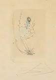 Aus: Petits nus (Ronsard) by Salvador Dalí, 1973, Radierung, koloriert auf Japan, sold Apr 2024