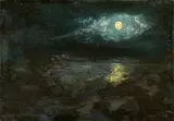 George Grosz, Moonlight, 1937, Öl auf Malpappe