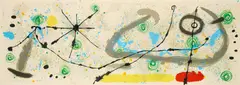 Joan Miró, Aus: Le Lézard aux Plumes d'Or, 1967, Farblithografie auf Bütten
