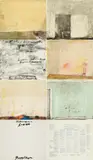 Klaus Fußmann, Spuren, 1973/74, Mappenwerk mit 7 Farblithografien auf Velin. Mit Textblatt und Deckblatt. In der originalen Leinenkassette