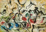 Rolf Cavael, "77/fn 5", 1977, Öl auf Leinwand