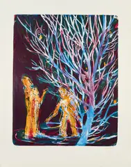 Daniel Richter, Flagge, 2005, Farblithografie auf Bütten