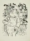 George Grosz, Ich will alles um mich her ausrotten, was mich einschränkt, daß ich nicht Herr bin (I. Akt, 1. Szene) (Aus: Die Räuber), 1922, Lithografie auf dünnem Bütten
