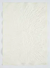 Günther Uecker, Weißer Schrei, 1994, Prägedruck auf Bütten