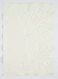 Weißer Schrei by Günther Uecker, 1994, Prägedruck auf Bütten, sold Sep 2024