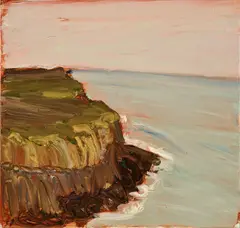 Peter Schmersal, Steilküste, 1994, Öl auf Leinwand