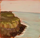 Peter Schmersal, Steilküste, 1994, Öl auf Leinwand