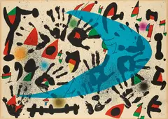 Claca by Joan Miró, 1973, Farblithografie auf Velin, sold Apr 2024