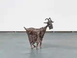 Wolfgang Binding, Ziege, 2004, Bronze, braun patiniert
