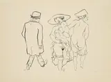 George Grosz, Promenade (Aus: Ecce Homo), 1922/23, Offsetlithografie auf Velin