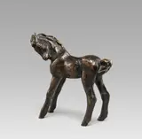 Renée Sintenis, Fohlen bäumend (Widerstrebendes Fohlen), 1917 (Entwurf), Bronze, dunkelbraun patiniert