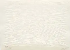 Günther Uecker, Ohne Titel, 2003, Prägedruck auf Bütten
