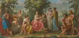 Italienische Schule, Apollo und die Musen, Gouache auf Papier