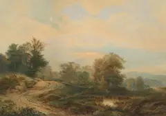 Carl Hummel, Dünenlandschaft, Aquarell auf Papier