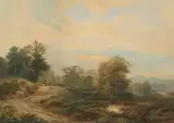 Carl Hummel, Dünenlandschaft, Aquarell auf Papier