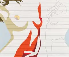 Werner Berges, "Schöne", 1973, Acryl auf Leinwand