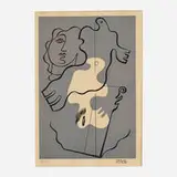Carlos Mérida, Abstract composition with a head and bird-like forms (from the Motivos portfolio)