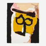 Mask (for Ingmar Bergman) by Robert Motherwell, 1989, lithograph in colors on TGL handmade paper, sold Sep 2023